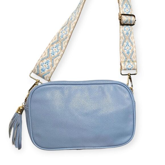 "The Sunday Bruncher" Blue Crush Margarita Camera Style Crossbody Bag - Picture 11 of 15
